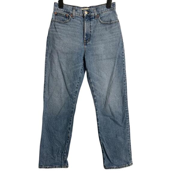 Madewell Denim - Madewell 90s Straight Crop Jeans Womens 26 Blue High Rise Medium Wash Stretch